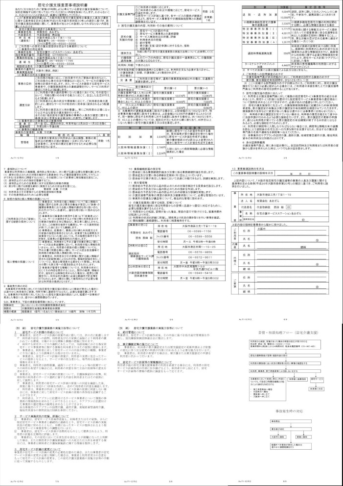 居宅介護支援重要事項説明書